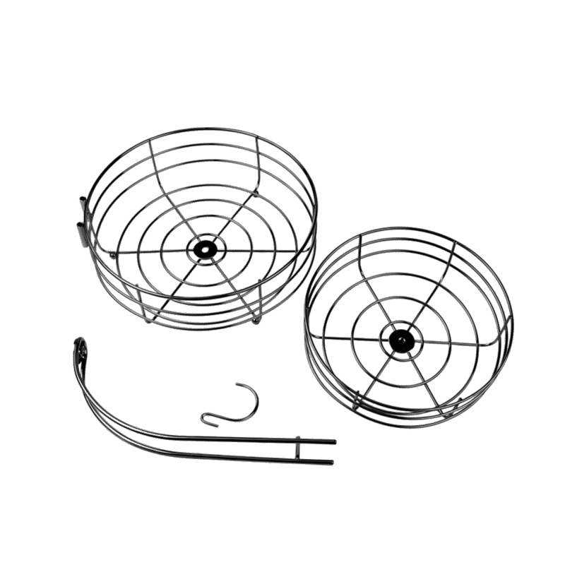 Modern Fruit Basket round shape bowl 2-Tier with Banana Hanger