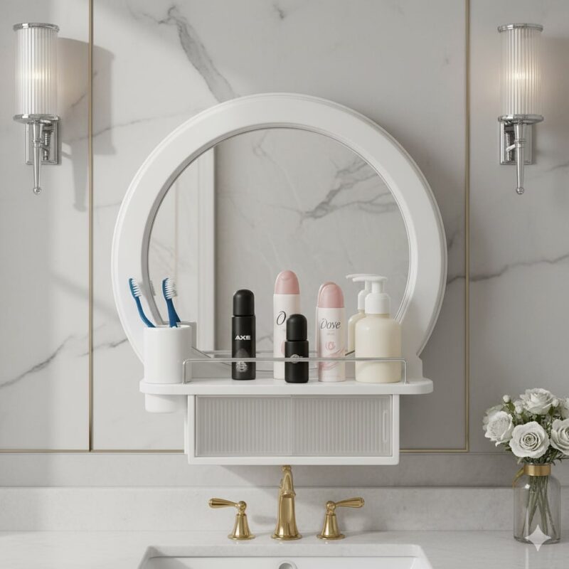 Round Mirror Cabinet